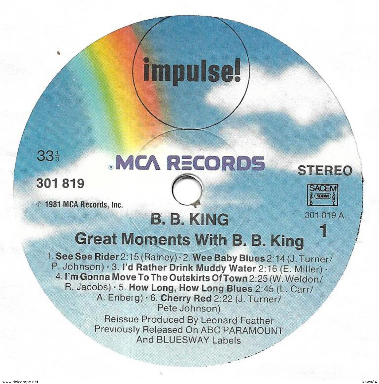 2 LP 33 RPM (12")  B.B King  "  Great Moments With  "  Europe - Blues