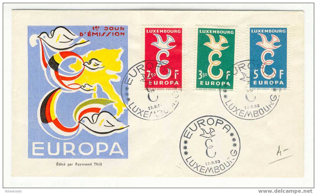 Lussemburgo - Busta Fdc Europa 1958 - 1958