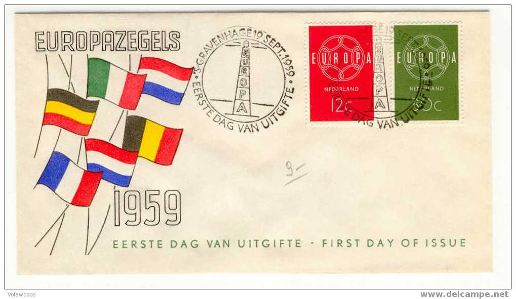 Olanda - Busta Europa Fdc 1959 - 1959