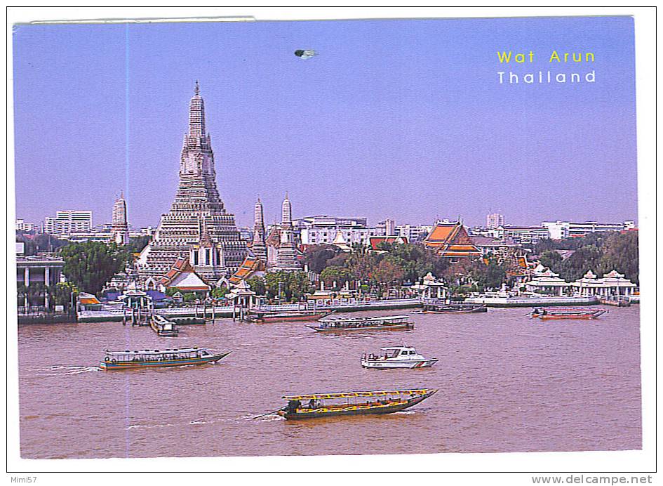 C.P.M. Thailande Avec Vignette Postale Elephant - Elefanten