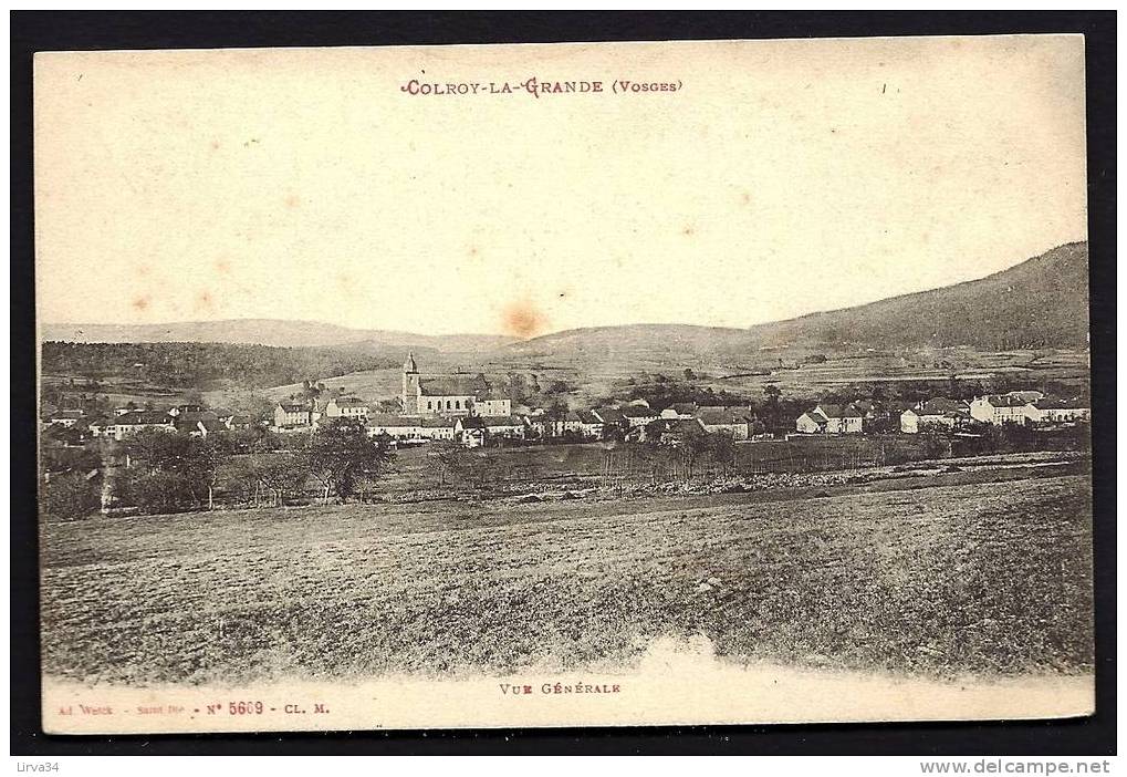 CPA  ANCIENNE- FRANCE- COLROY-LA-GRANDE (88)- VUE GENERALE DU VILLAGE ET DES CULTURES DEVANT - Colroy La Grande