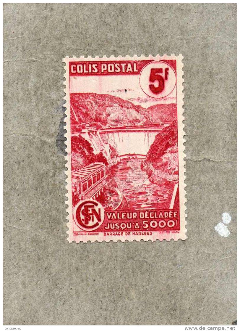 FRANCE : Timbre Pour Colis Postaux De 1944-45 : Barage De Maréges - Neufs