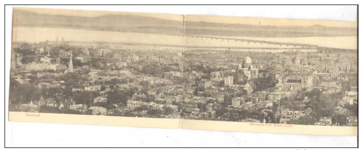 Trifold, Panorama From Mount Royal, Montreal (Quebec), Canada, 1910-1920s - Montreal