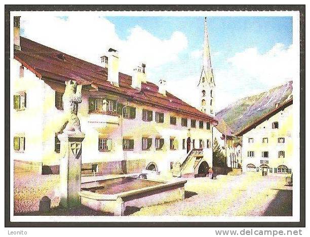 Dorfplatz Von Zuoz Farbenfoto 1956 - Zuoz