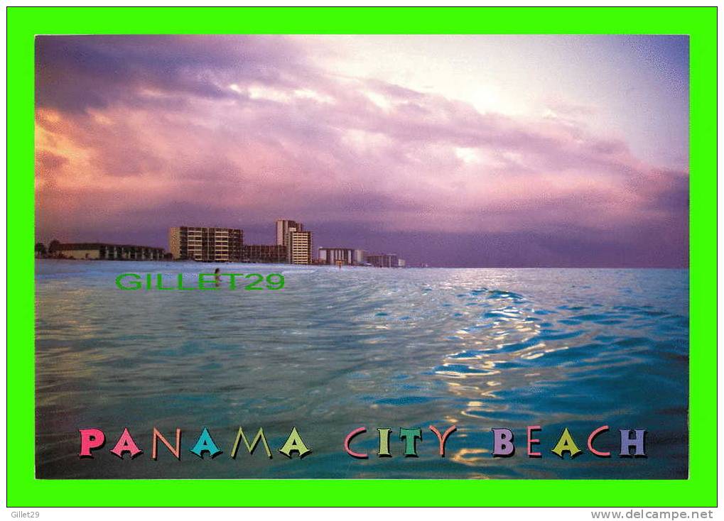 PANAMA CITY BEACH, FL - EMERALD GREEN WATERS AT DUSK - DIMENSION 12X17 Cm - - Panama City