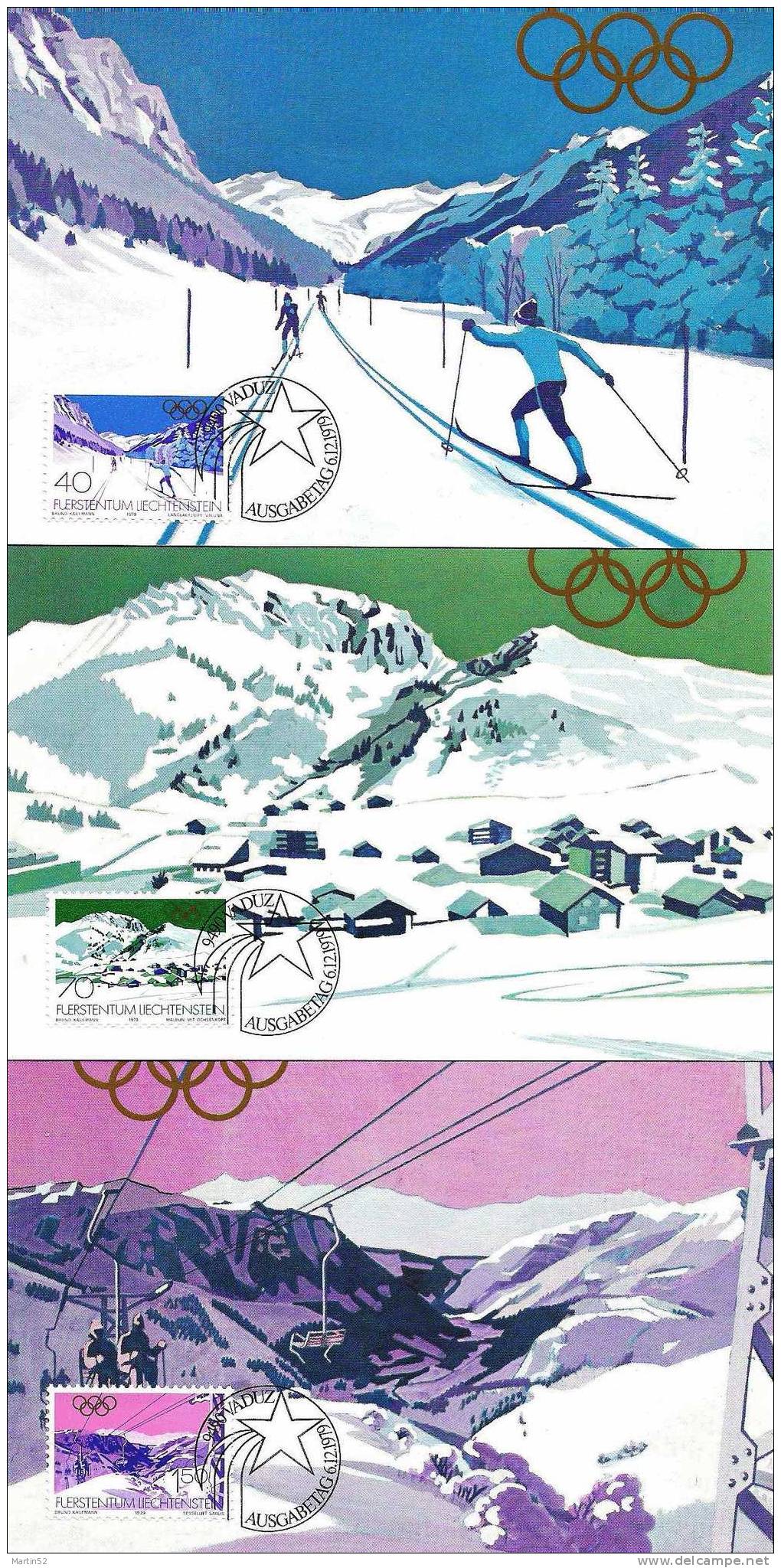 Liechtenstein Carte Maximum: Jeux Olympiques 1980 - Winter 1980: Lake Placid