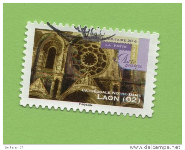 Timbre Oblitéré Used Stamp Art Gothique LAON 02 Cathédrale Notre Dame FRANCE 2011 - Gebraucht