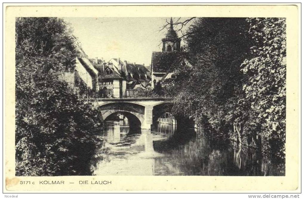 CPA Photo N&B 5171C KOLMAR – DIE LAUCH Petite Venise 68000 Colmar Haut-Rhin 68 Wehrmacht Post 2è Guerre Mondiale WW2 - Colmar