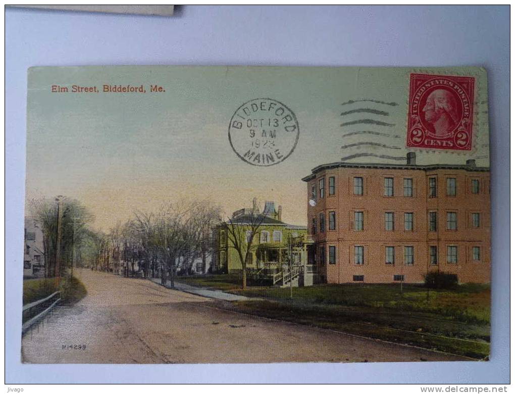 ELM  STREET  ,  BIDDERFORD  ,  Me.  -  Carte Couleur - Other & Unclassified