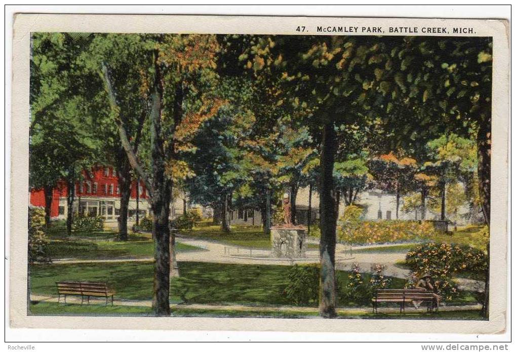 Etats-Unis-  McCAMLEY  PARK, BATTLE CREEK, MICH.1926 - Autres & Non Classés