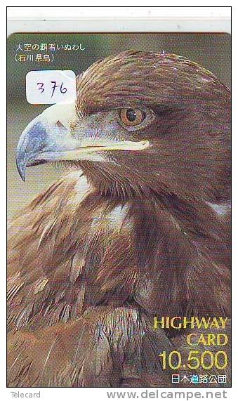 Telecarte JAPON *  OISEAU EAGLE  (376) AIGLE * JAPAN Bird Phonecard  * Vogel * Telefonkarte ADLER * AGUILA * - Águilas & Aves De Presa