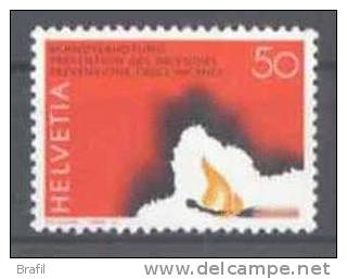 1984 Svizzera , Prevenzione Incendi , Serie Completa Nuova (**) - Nuovi