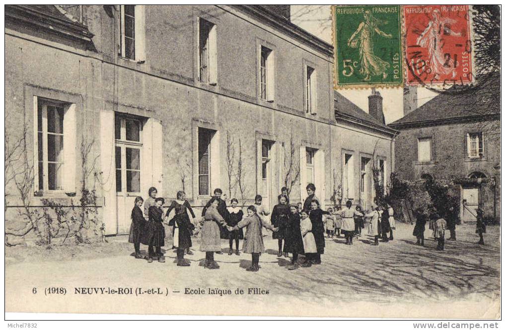 Neuvy Le Roi Ecole Laïque De Filles - Neuvy-le-Roi