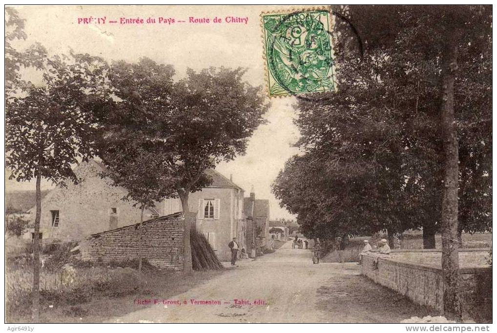 - PREHY (89) - Entrée Du Pays Par La Route De Chitry (animée) -4166- - Other & Unclassified