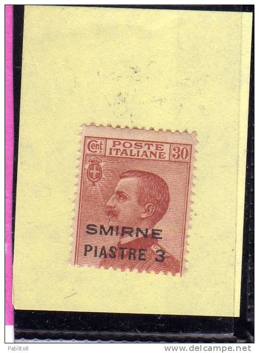 LEVANTE SMIRNE 1922 3P SU 30C MNH - European And Asian Offices