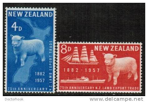 NEW ZEALAND  Scott #  316-7*  VF MINT LH - Unused Stamps