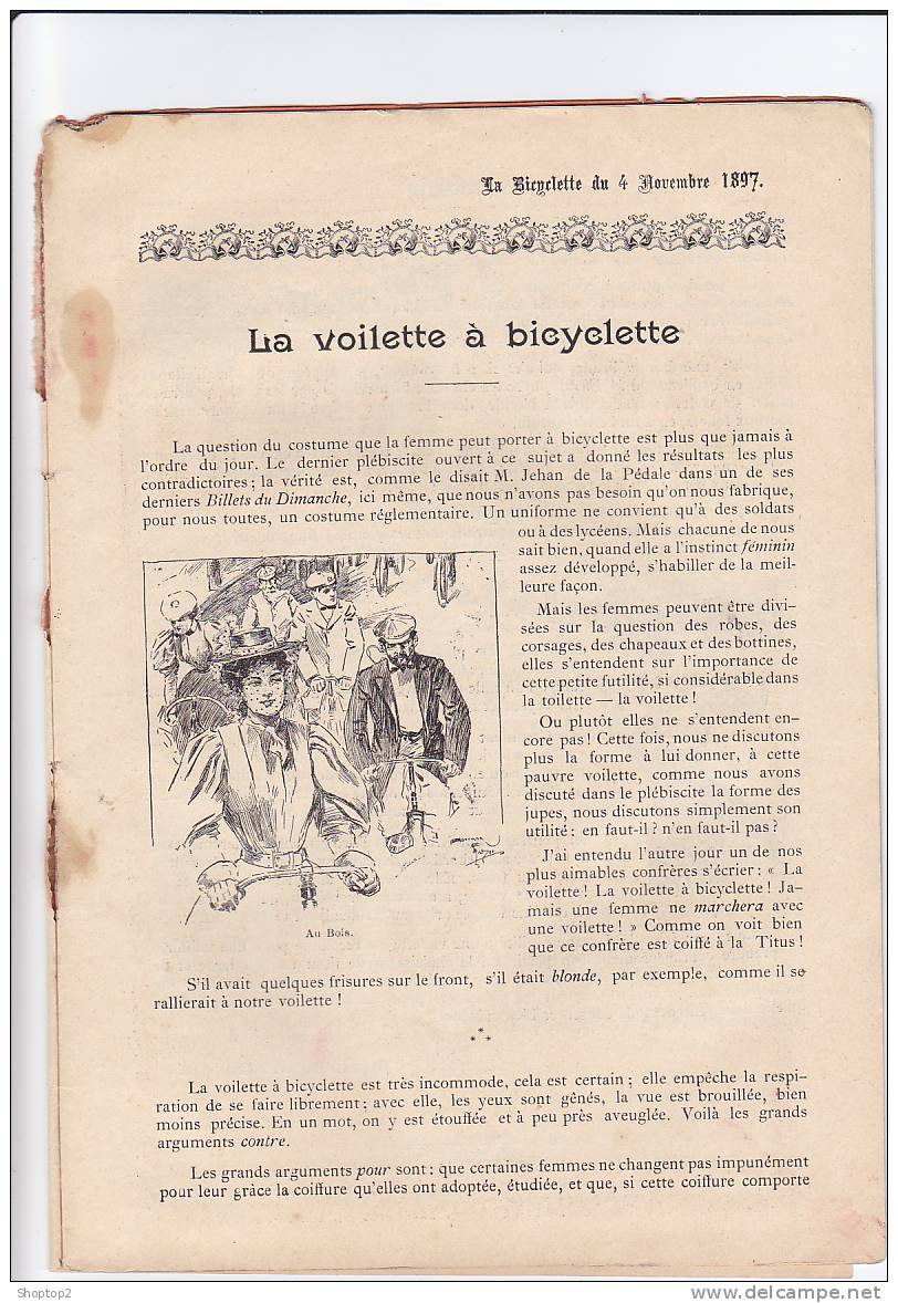 La Bicyclette - Revue Hebdomadaire Illustrée Du Cyclisme - - Ciclismo