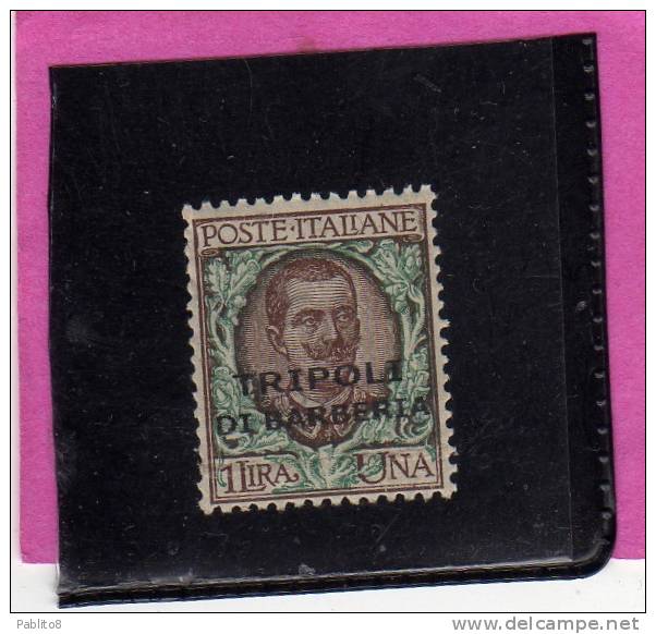 TRIPOLI DI BARBERIA 1909 SOPRASTAMPATO D´ITALIA ITALY OVERPRINTED LIRE 1 LIRA MNH - Europese En Aziatische Kantoren