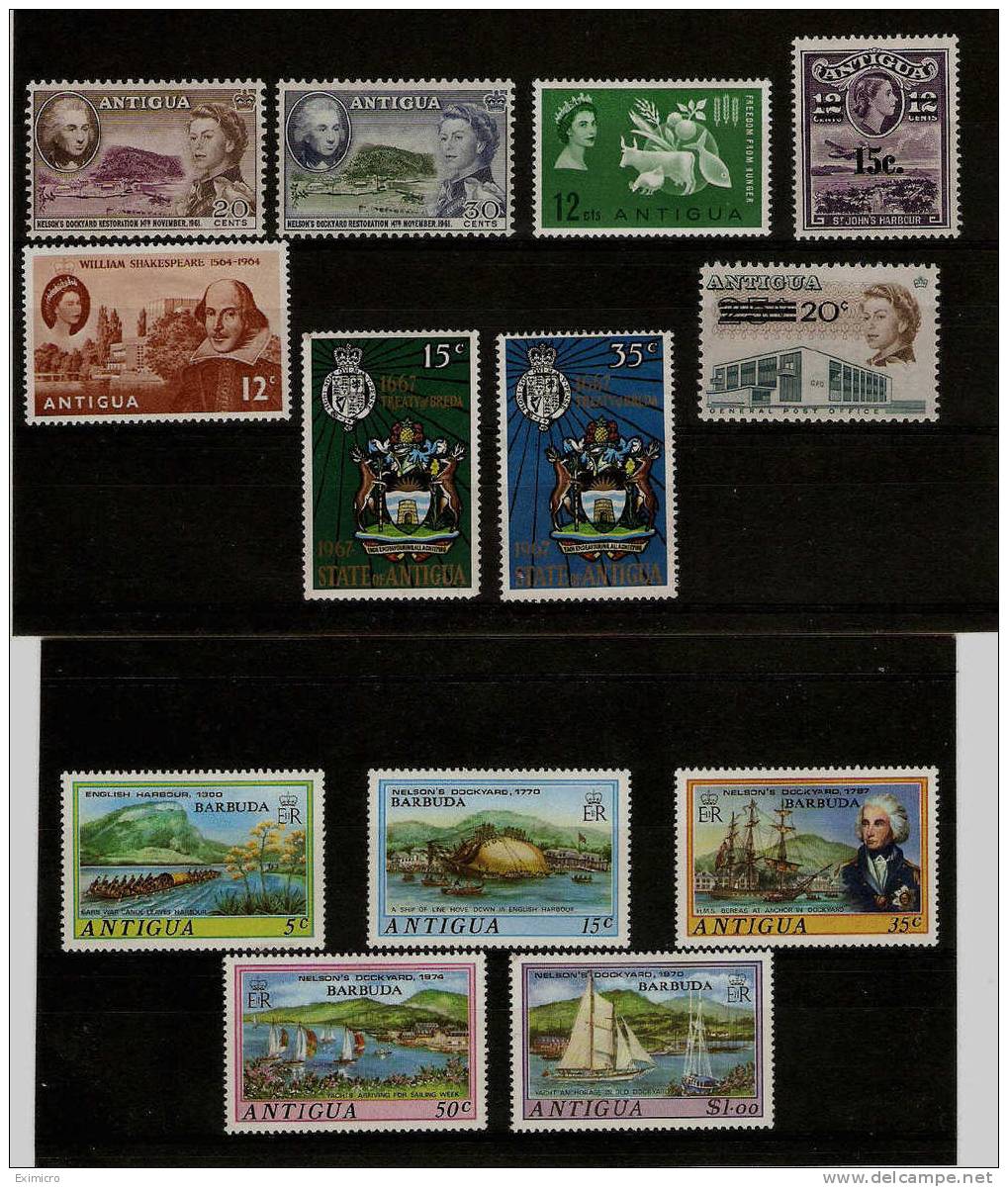 ANTIGUA & BARBUDA 1961-1981 LIGHTLY MOUNTED MINT SETS - 1960-1981 Autonomie Interne