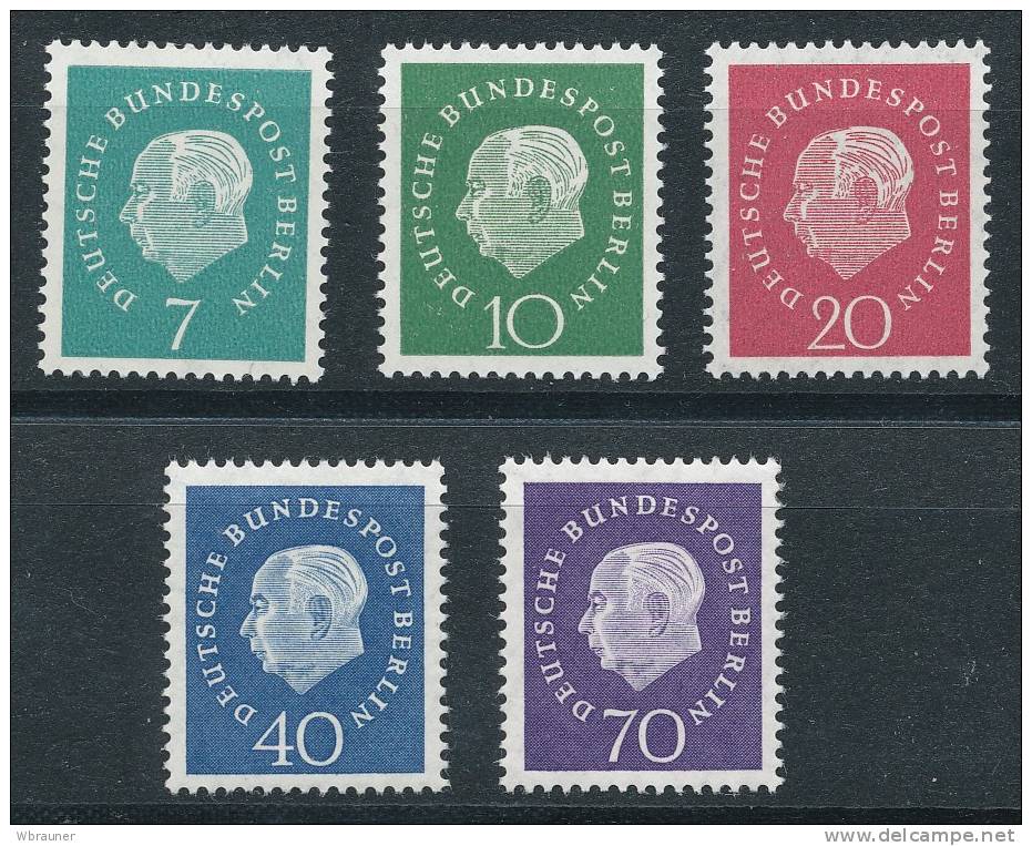 Berlin 182/86 ** Mi. 15,- - Unused Stamps