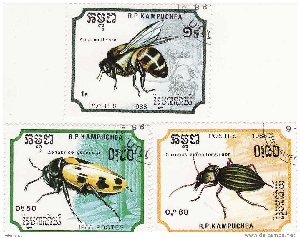 1988 R.P. Kampuchea - Insetti - Abeilles