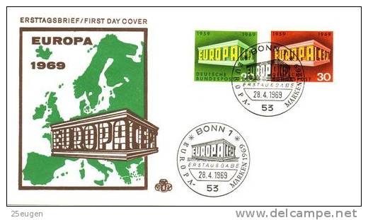 GERMANY  1969  EUROPA CEPT FDC - 1969