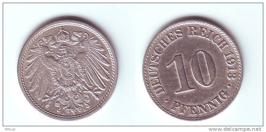 Germany 10 Pfennig 1913 A - 10 Pfennig