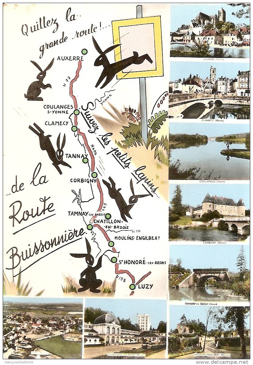 Nièvre La Route Buissonnière Par Les Lapins Envoyée De La Machine 1971, Ed Photo Cim - La Machine