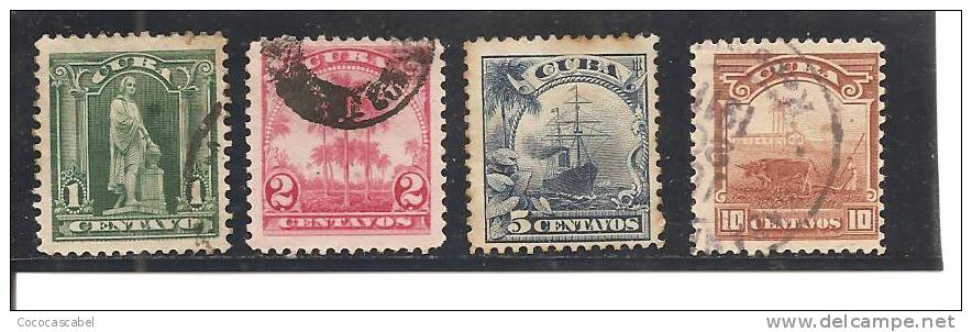 Cuba - Yvert  148-52 (usado) (o) - Gebruikt