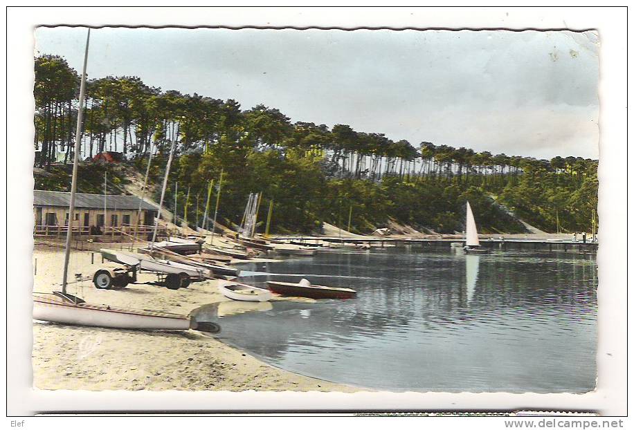 MAUBUISSON, Gironde:Les Rives Du Lac; Brouette; Voilier; + Cachet De Carcans, Envoi Franchise Militaire AFN,1961; TB - Carcans