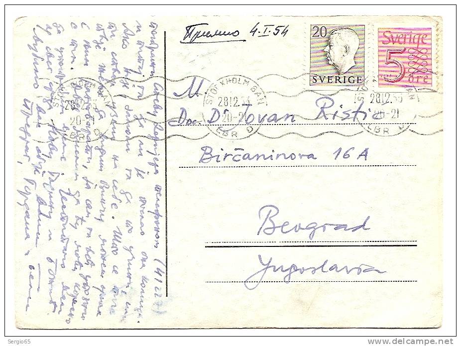 Postal Card - Traveled - 1955th - Postal Stationery