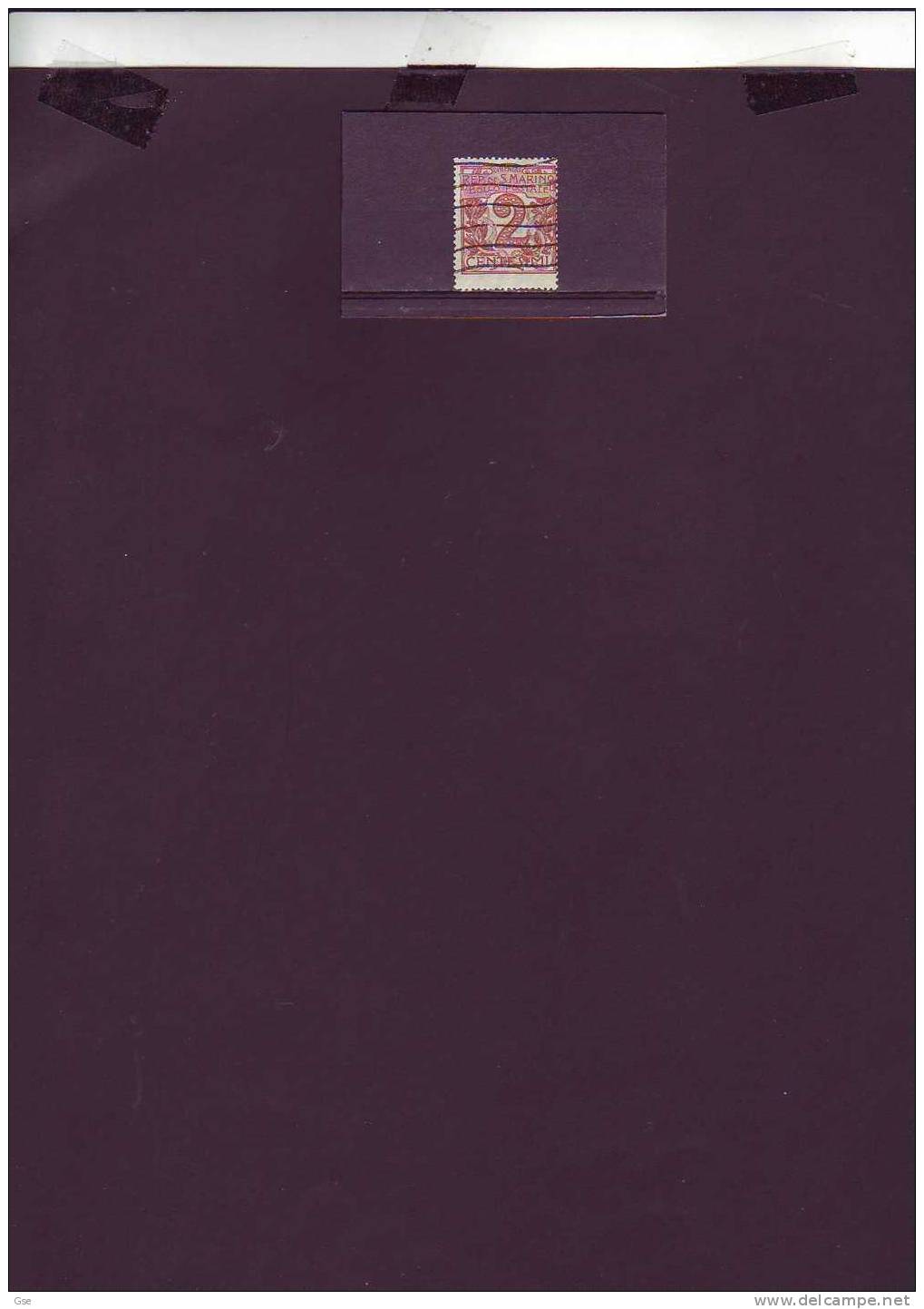 S: MARINO  1921/23 -  Sassone  69° - Cifra - Used Stamps