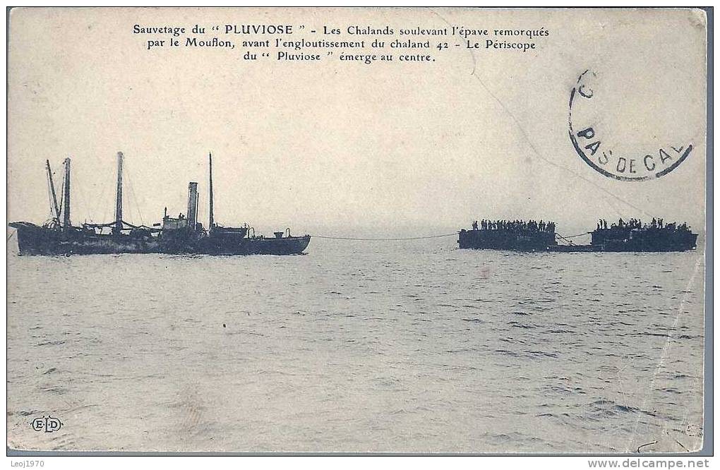 NORD PAS DE CALAIS MANCHE CATASTROPHE DU PLUVIOSE 26 MAI 1910 - 27 MORTS - Chaland Soulevant - Calais