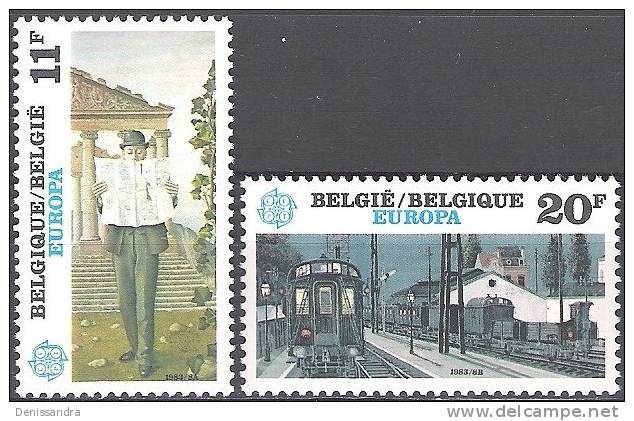 Belgique 1983 COB 2092 - 2093 Neuf ** Cote (2016) 4.60 Euro Europa CEPT Peintures De Paul Delvaux - Nuevos