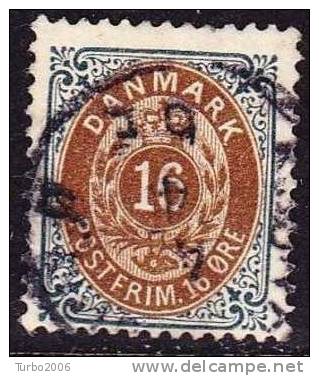 DENMARK 1875 Figures 16 Ore  Mi. 27 I Y B B - Gebruikt