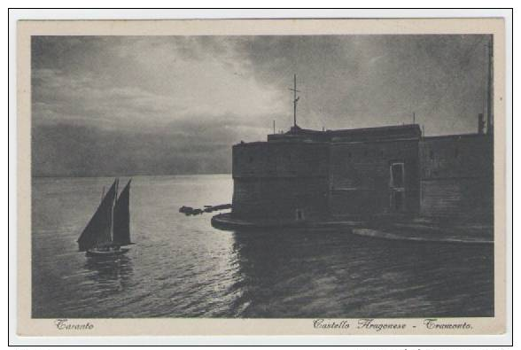 TARANTO - CASTELLO ARAGONESE - TRAMONTO - 1934 - QUARTINA FRANCOBOLLI 5 CENT  . - Taranto