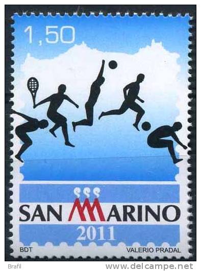 2011, San Marino, Lo Sport Nella Filatelia Sammarinese, Serie Completa Nuova (**) - Ongebruikt