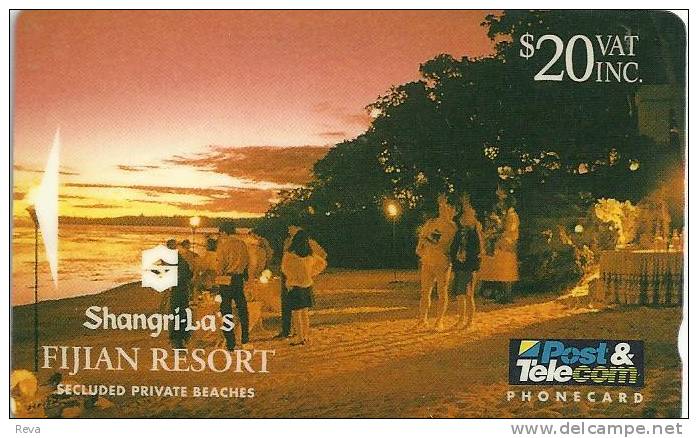 FIJI $20  SHANGRI-LA RESORT BEACH AT SUNSET WOMAN  GPT FIJ-019 CODE: 05FJE  READ DESCRIPTION !! - Fidji