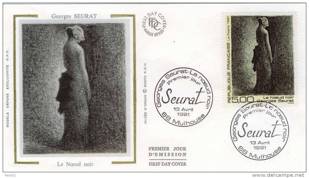 FDC  Journée Du Timbre 1991  Seurat   Mulhouse - 1990-1999