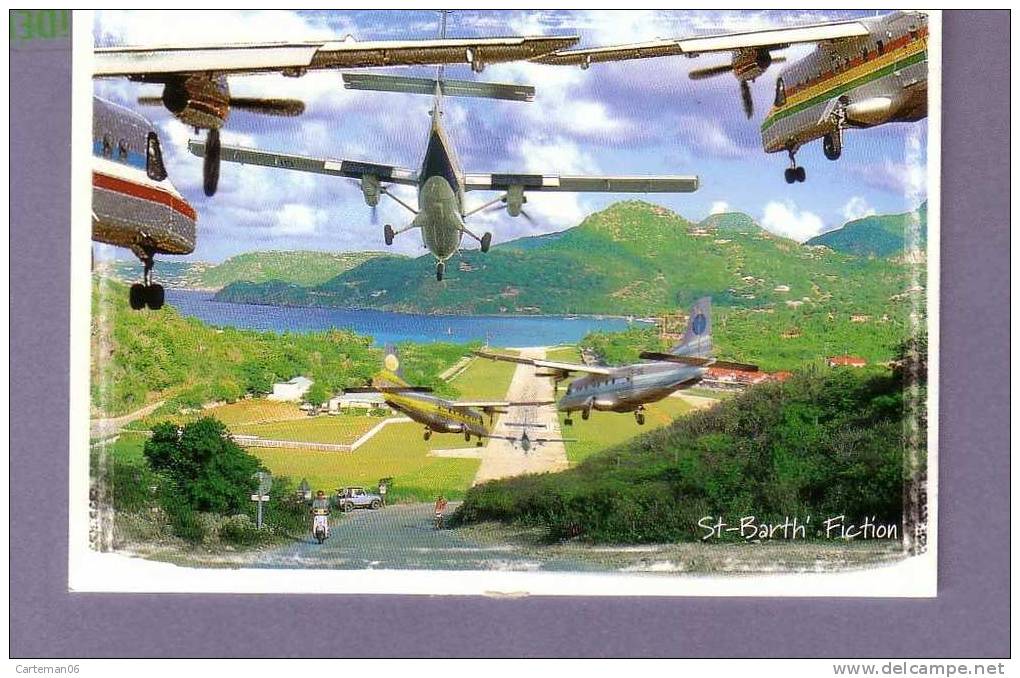 Guadeloupe - Saint Barthelemy  - St-Barth' Fiction (suréalisme, Scooter, Avion) - Saint Barthelemy