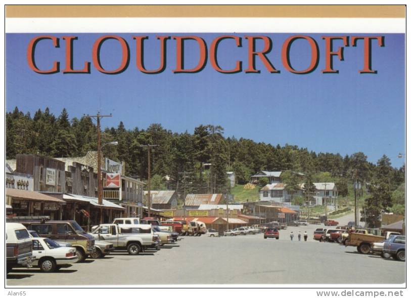 Cloudcroft NM New Mexico, Street Scene, Autos, Signs On C1980s Vintage Postcard - Autres & Non Classés