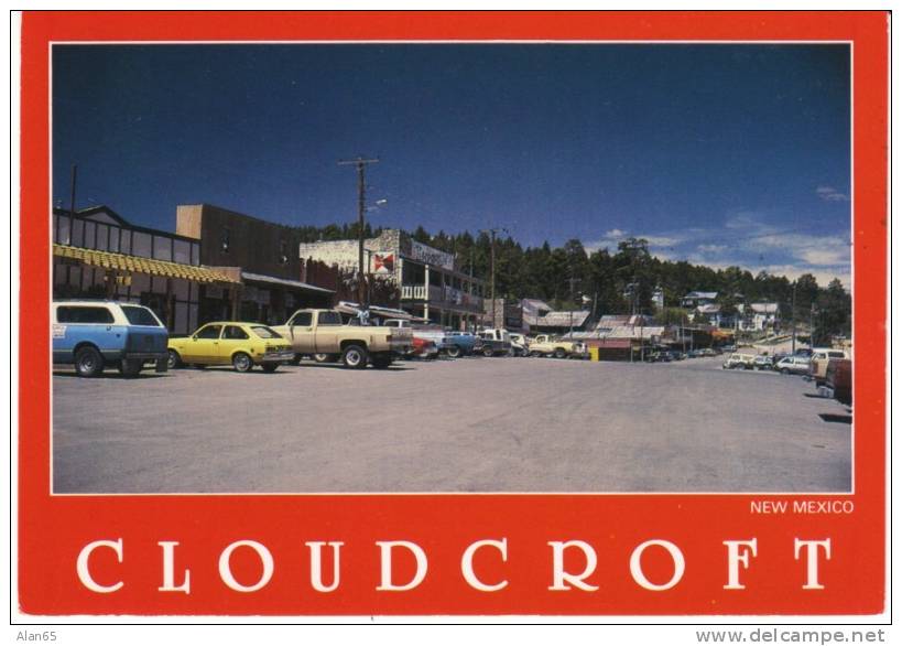 Cloudcroft NM New Mexico, Street Scene, Autos, Signs On C1980s Vintage Postcard - Sonstige & Ohne Zuordnung