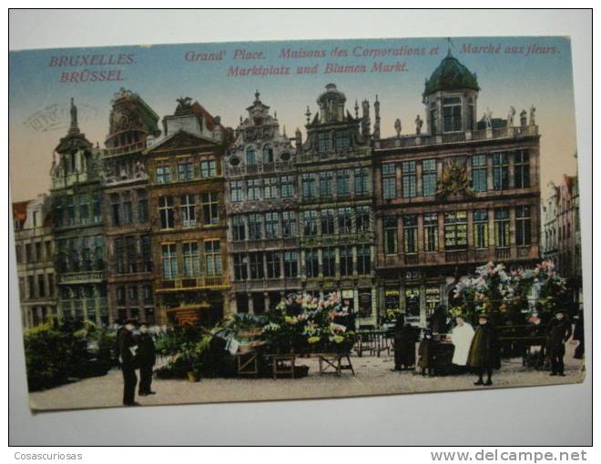 627 GRAND PLACE BRUXELLES FELDPOST I WORL WAR YEAR 1915 - BELGIQUE BELGIE - OTHERS IN MY STORE - Marchés