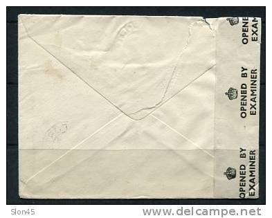 Great Britain 1945 Cover Sent To USA Censored - Revenue Stamps