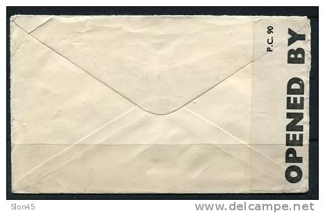Great Britain 1941 Cover Sent To USA Censored - Revenue Stamps