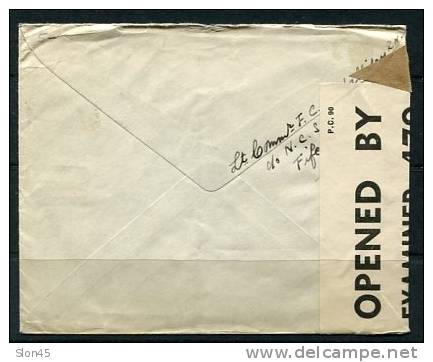 Great Britain 1944Cover Sent To USA Censored - Fiscali