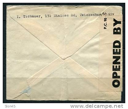 Great Britain 1940  Cover Sent To USA Censored - Fiscali