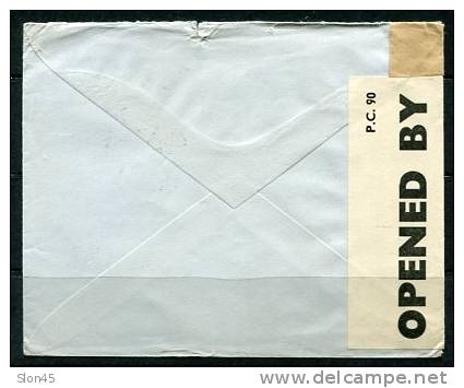 Great Britain 1943  Cover Sent To USA Censored - Steuermarken