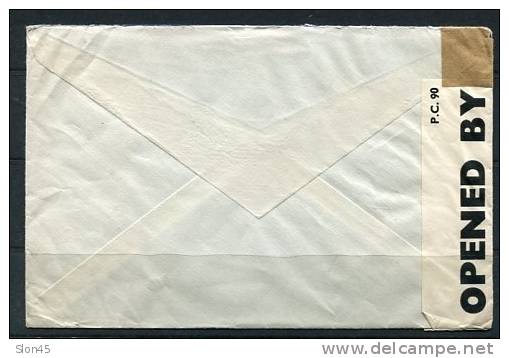 Great Britain 1941  Cover Sent To USA Censored - Revenue Stamps