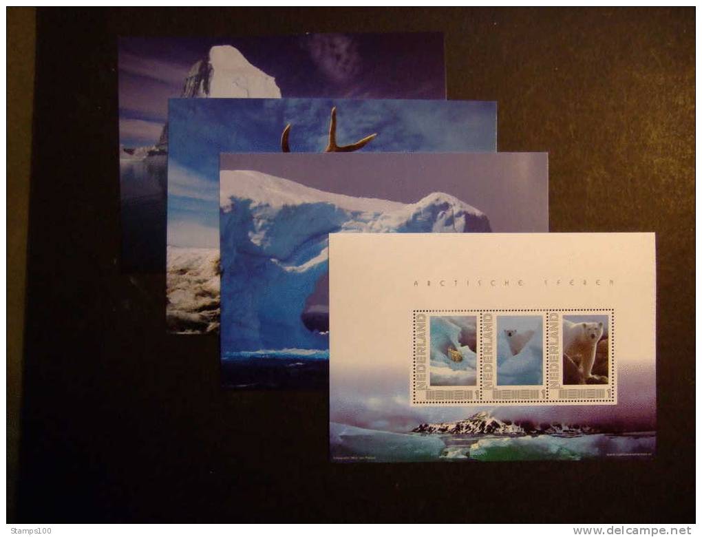 NETHERLANDS 2011 ARTIC STAMPS + CARDS  "ARCTISCHE SFEREN"   MNH ** (MAP9-395) - Fauna ártica
